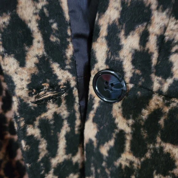 Torrid Leopard Woolen Driving Coat - Picture 5 of 8